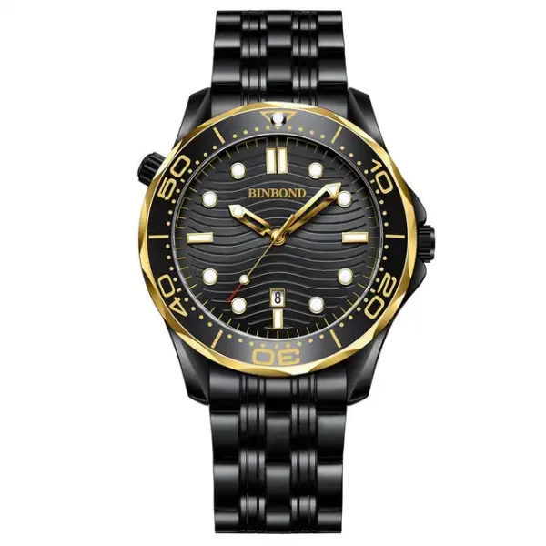 Montre Homme BINBOND BLACK GOLD