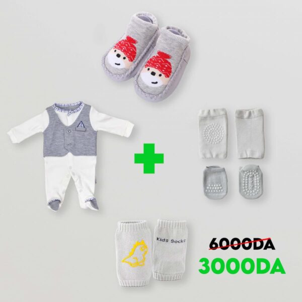 Pack Bébé Chaussettes Bébé/Genouillères/Greenwheeler de 0 à 3 mois